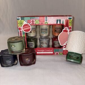 YANKEE CANDLE Votive GIFT SET, 3 Mini Jars (1.3oz) & Wall Oil Diffuser NEW